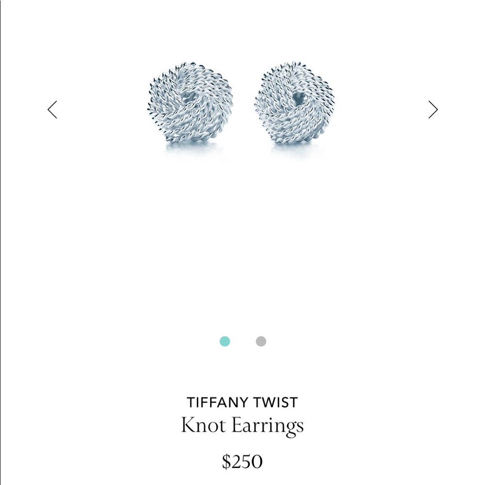 Sterling silver tiffany’s knot earrings like new!